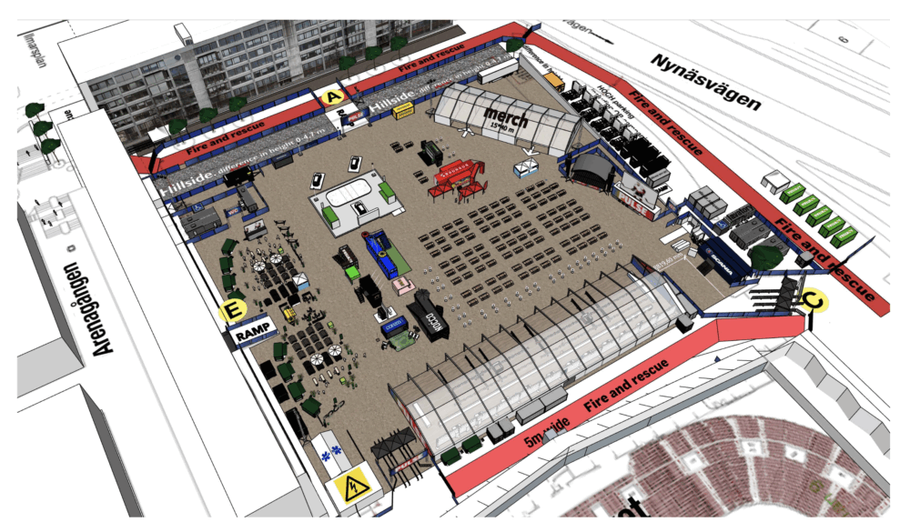 Tältlösningar för Fan Zone på Hockey-VM 2025